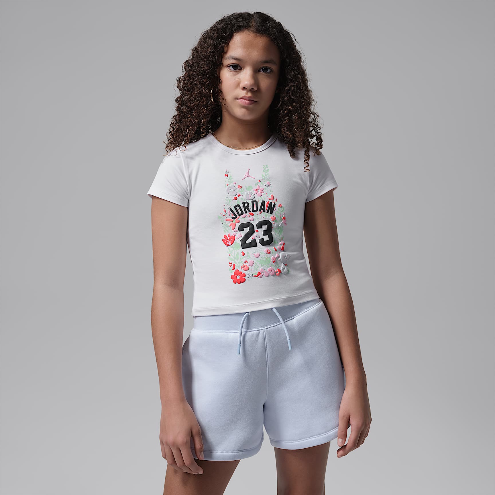 Jordan Big Kid's Floral Jersey T-Shirt. Nike.com
